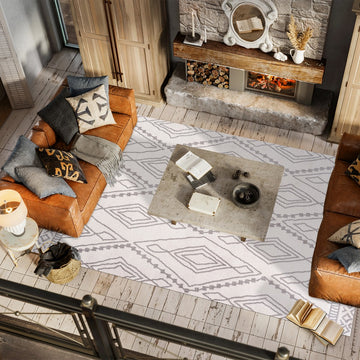 Rih Moroccan Style Diamond Area Rug